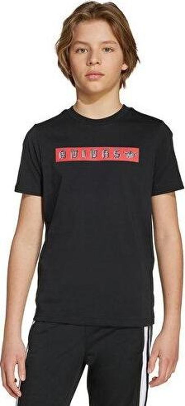 adidas Tee Çocuk Günlük Tişört JY2822 Siyah - Image 1