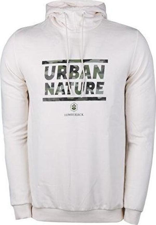 Lumberjack M Sd4005 Urbanature Hoodie 2Pr Erkek Günlük Sweatshirts 100002973 Krem - Image 1