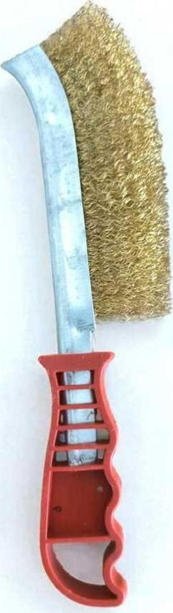 Ar armese Mangal Temizleme Fırçası Çelik Tel Saplı Izgara ve Barbekü Temizlik Fırçası - Image 1