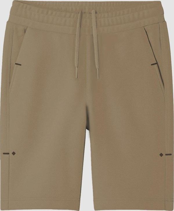 Koyu Bej Rahat Form Bağcıklı Cep Detaylı Battal Büyük Beden Erkek Şort - 81297 - Image 1