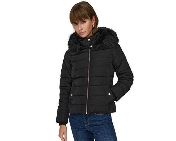 Only Onlnewcamilla Fur Hood Jacket Cc Otw Kadın Günlük Mont 15304767-BLACK Siyah - Image 1