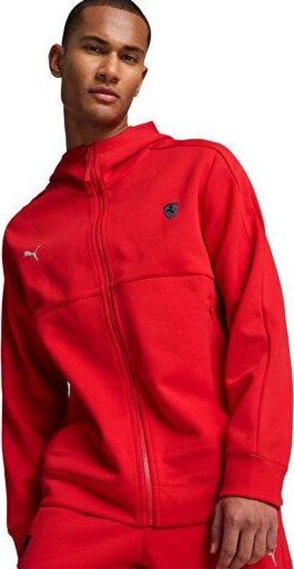 Puma Ferrari Style Sweat Jacket Erkek Günlük Ceket 62709402 Kırmızı - Image 1