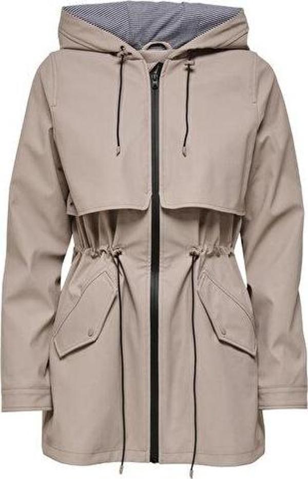 Only Onlrace Short Raincoat Otw Kadın Günlük Ceket 15161241-FEATHER-GREY Gri - Image 1