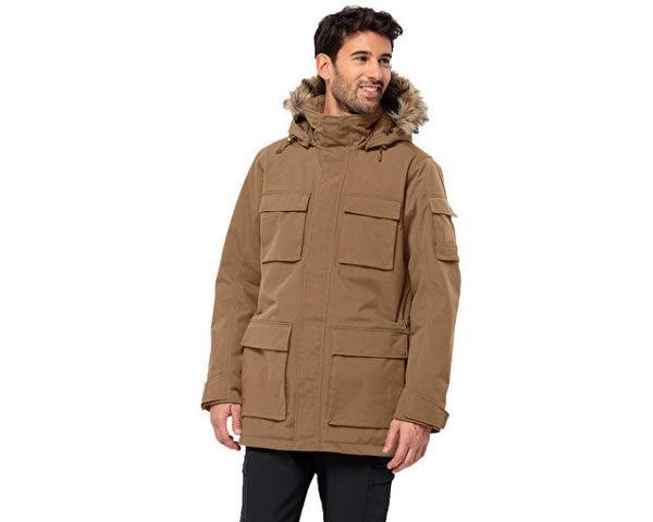 Jack Wolfskin Glacier Canyon Parka Erkek Outdoor Montu 1107674-5601 Kahverengi - Image 1