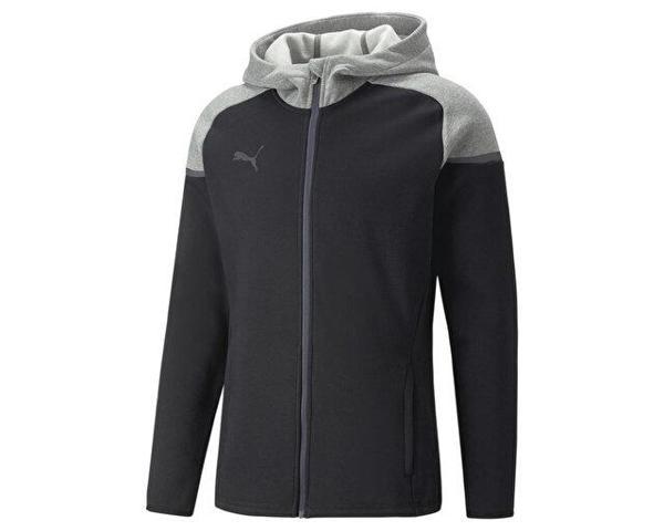 Puma Teamcup Casuals Hooded Jkt Erkek Futbol Ceketi 65798703 Siyah - Image 1