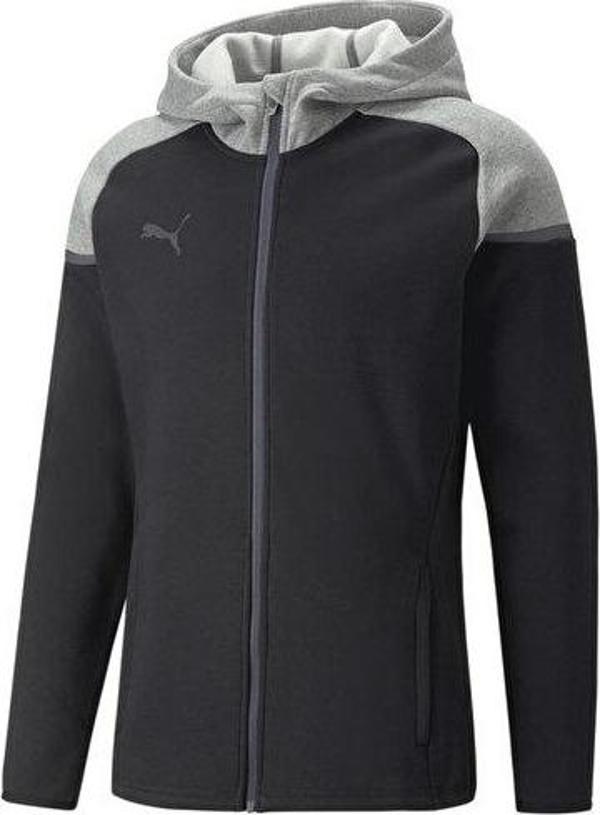 Puma Teamcup Casuals Hooded Jkt Erkek Futbol Ceketi 65798703 Siyah - Image 1