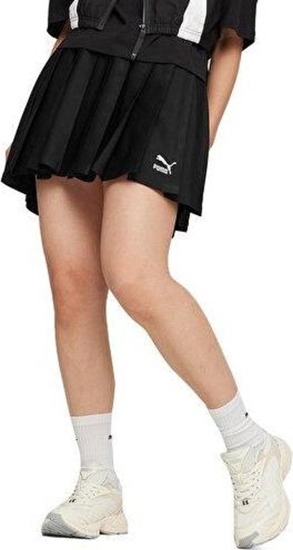 Puma Classics Pleated Skirt Kadın Günlük Etek 62423701 Siyah - Image 1