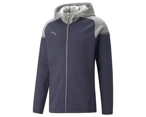 Puma Teamcup Casuals Hooded Jkt Erkek Futbol Ceketi 65798706 Lacivert - Image 1
