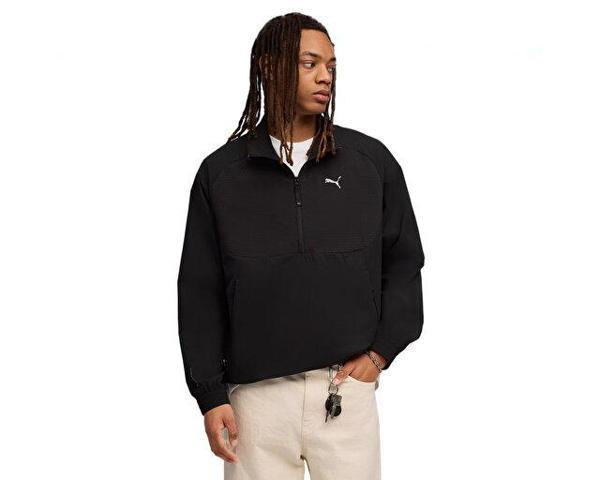 Puma Pumatech Half-Zip Crew Erkek Günlük Ceket 63210101 Siyah - Image 1