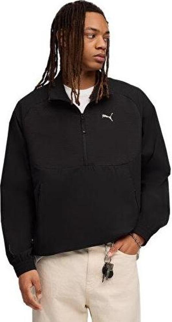 Puma Pumatech Half-Zip Crew Erkek Günlük Ceket 63210101 Siyah - Image 1