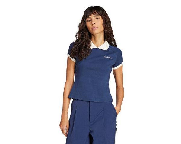 adidas Short Polo Kadın Günlük Polo Tişört JY2829 Lacivert - Image 1