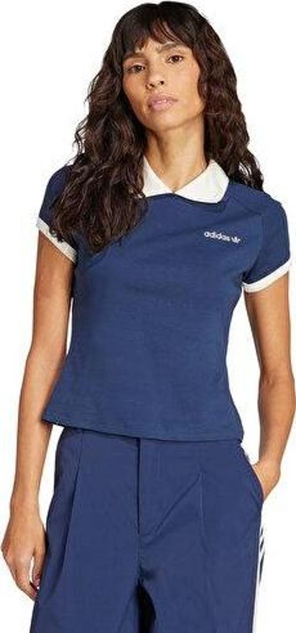 adidas Short Polo Kadın Günlük Polo Tişört JY2829 Lacivert - Image 1