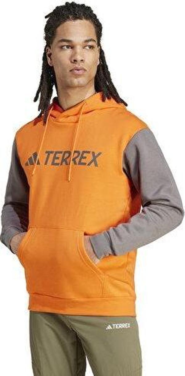 adidas Mt L Logo Hd Erkek Günlük Sweatshirts IX7718 Turuncu - Image 1