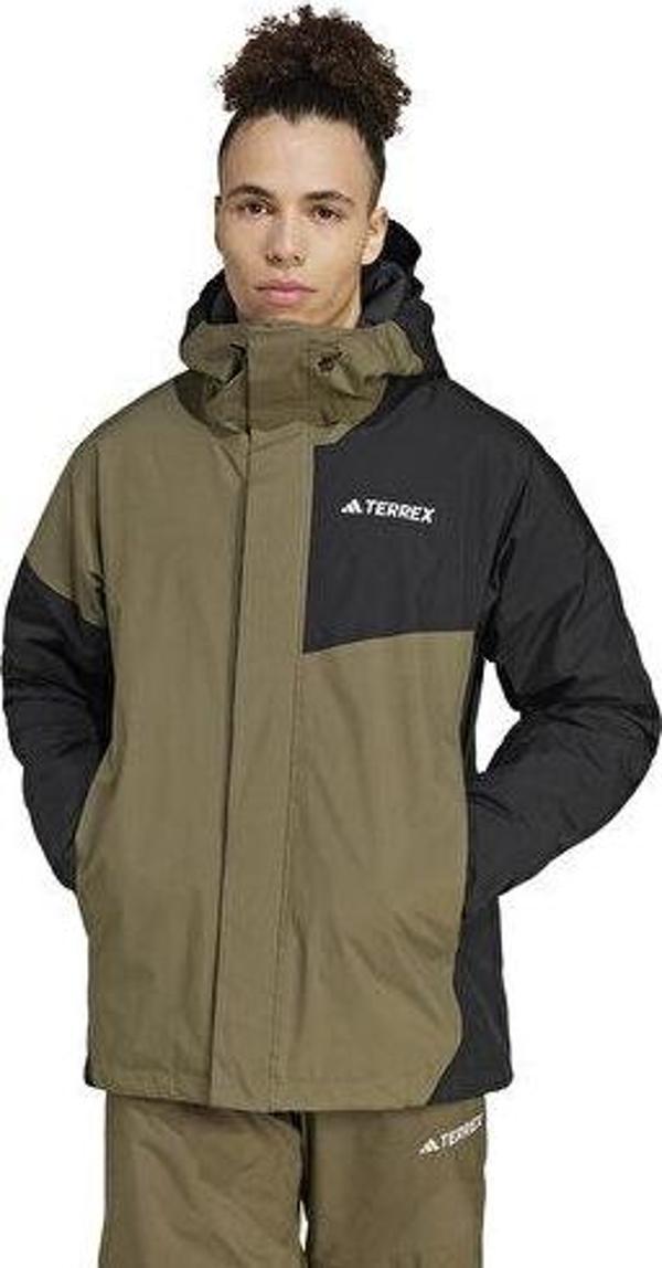 adidas Terrex Mt 2L Insul Jkt Erkek Outdoor Montu IT3206 Haki - Image 1