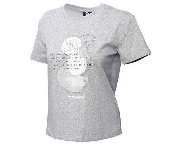 Hummel Hmltobino T-Shirt Kadın Günlük Tişört 911549-2010 Gri - Image 1