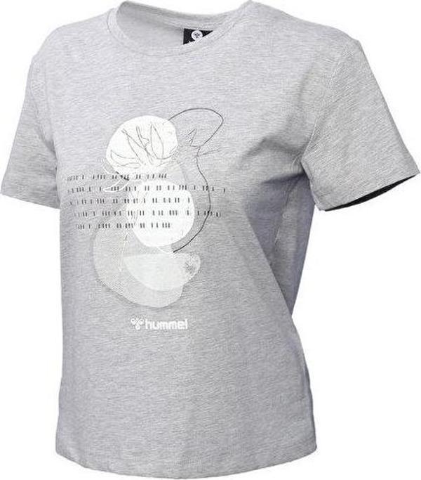 Hummel Hmltobino T-Shirt Kadın Günlük Tişört 911549-2010 Gri - Image 1