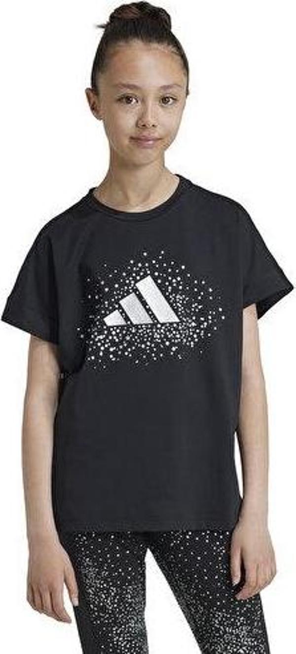 adidas Jg Gl Tee Çocuk Günlük Tişört IW3284 Siyah - Image 1