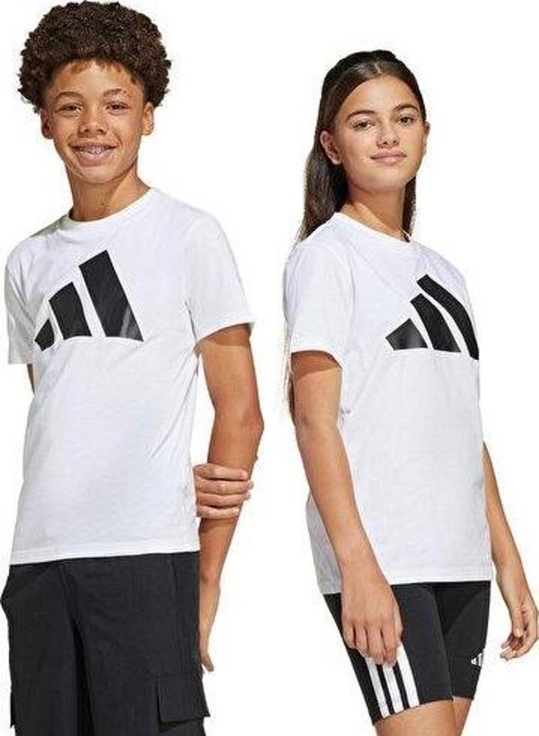 adidas J Bl Tee 160 Çocuk Günlük Tişört JC9659 Beyaz - Image 1