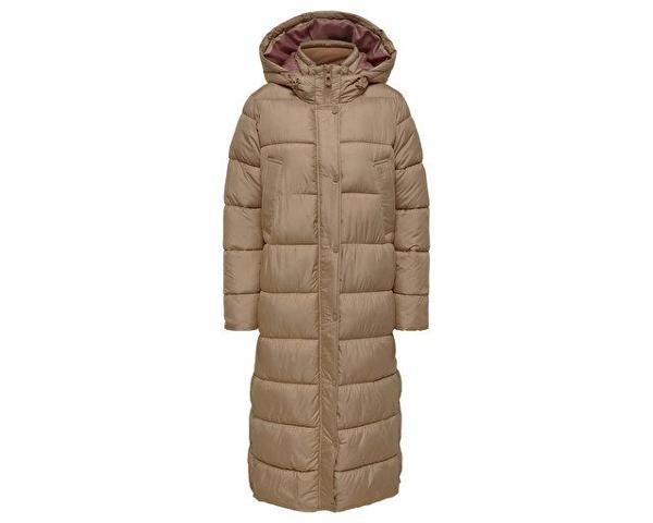 Only Onlcammie X- Long Quilted Coat Otw Kadın Günlük Mont 15267338-TIGERS-EYE Krem - Image 1