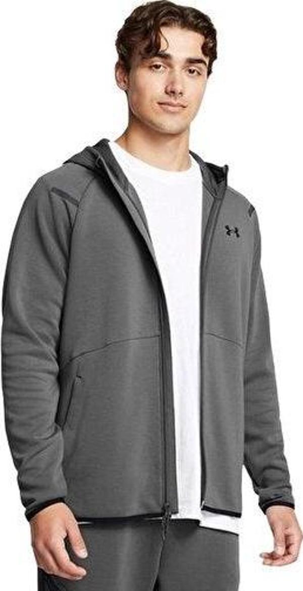 Under Armour Ua Unstoppable Flc Erkek Günlük Ceket 1389352-025 Gri - Image 1