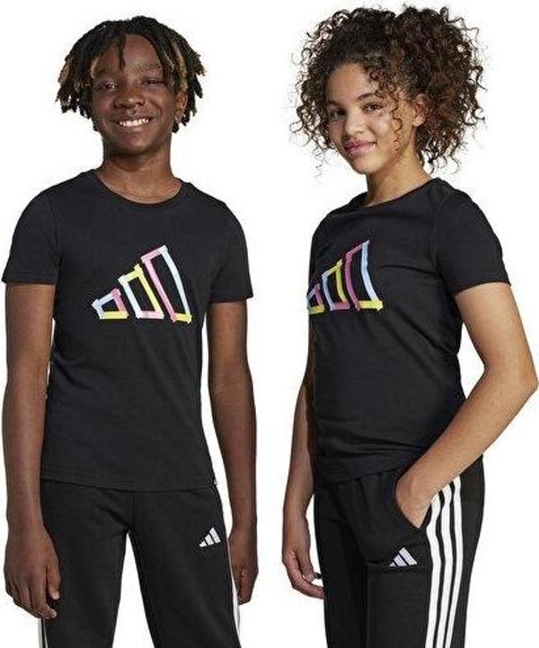 Adidas J T Tee Çocuk Günlük Tişört JD4637 Siyah - Image 1