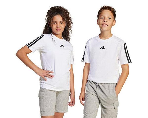 adidas J 3S Tee 160 Çocuk Günlük Tişört JD6488 Beyaz - Image 1