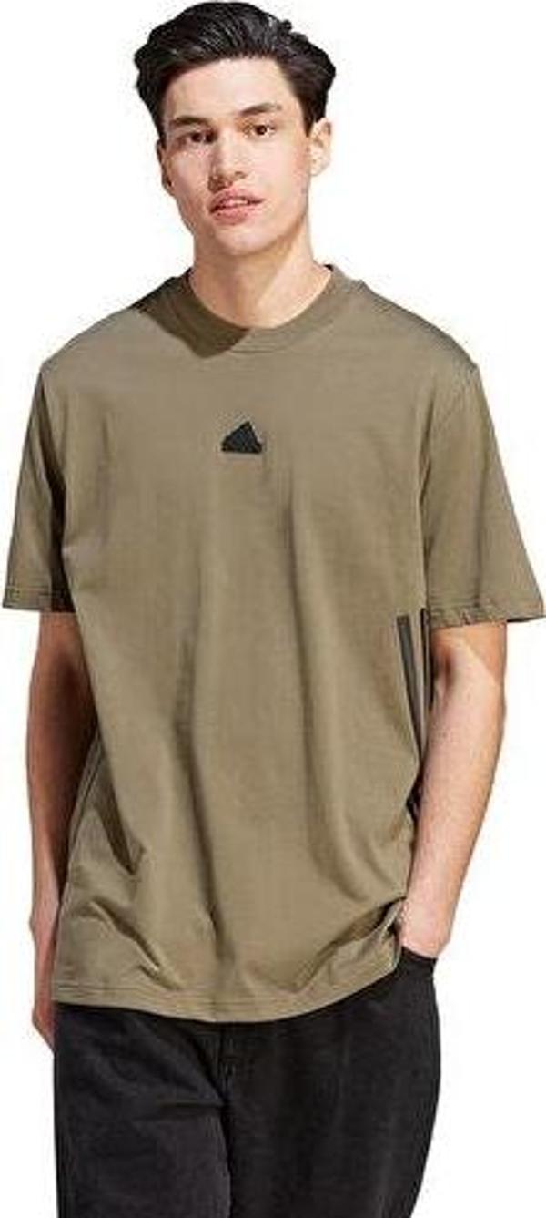 adidas M Fi 3S T Erkek Günlük Tişört IN1615 Haki - Image 1