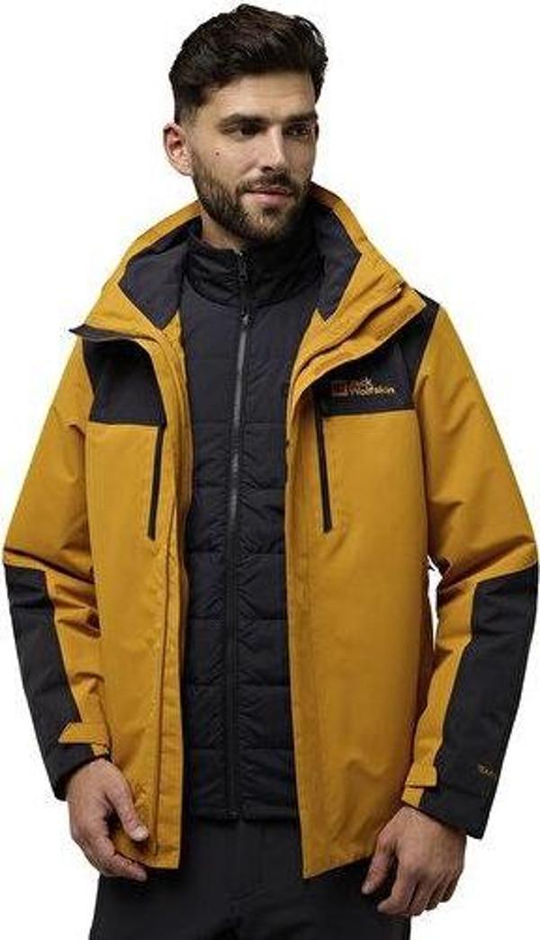 Jack Wolfskin Jasper 3In1 Jkt M Erkek Outdoor Montu A61858-M0043 Sarı - Image 1