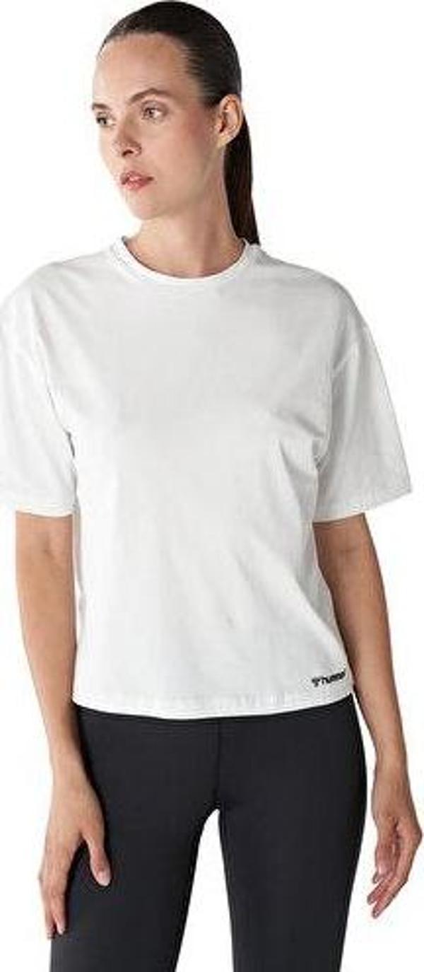 Hummel Hmlt-Mt Ultra Boxy Short T-Shirt Kadın Günlük Tişört 911868-9001 Beyaz - Image 1