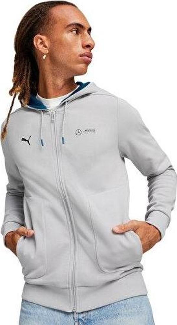 Puma Mapf1 Hooded Sweat Jacket Erkek Günlük Ceket 62374402 Gri - Image 1