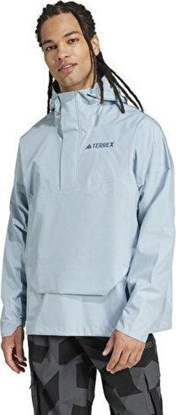 adidas Xpl 2.5L Anorak Erkek Kanguru Yağmurluk Ceket JD8347 Gri - Image 1