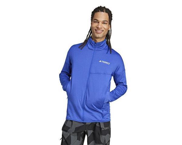 adidas  Xpr Lt Fl J Erkek Outdoor Ceketi JE1354 Mavi - Image 1
