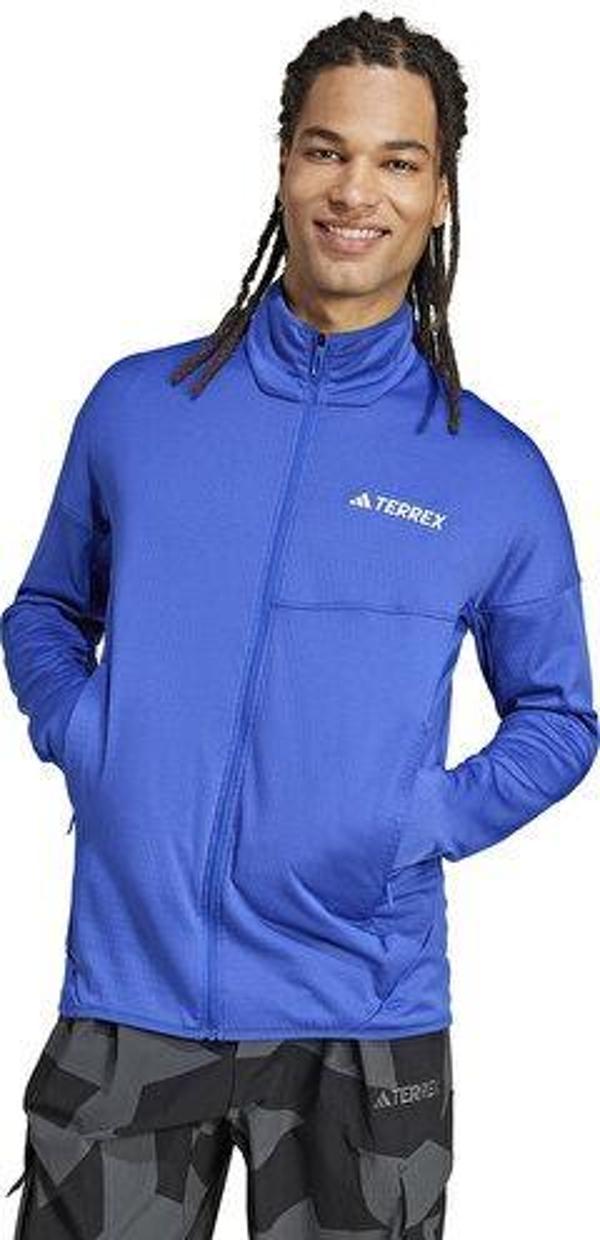 adidas  Xpr Lt Fl J Erkek Outdoor Ceketi JE1354 Mavi - Image 1