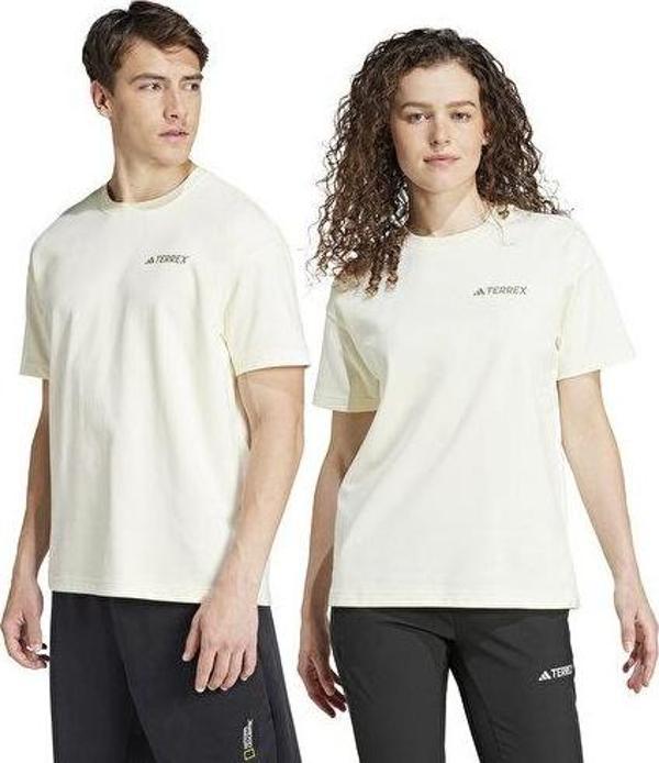 adidas Ng U Aerordy T Unisex Günlük Tişört IX5614 Bej - Image 1