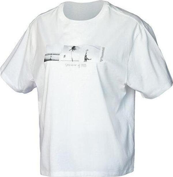 hummel Aphelios T Shirt Kadın Günlük Tişört 911635-9003 Beyaz - Image 1
