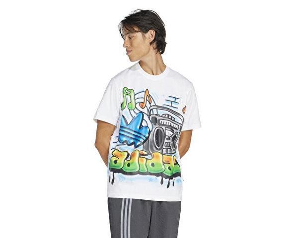 adidas Q12 TS STREET A Erkek Günlük Tişört JD0676 Renkli - Image 1