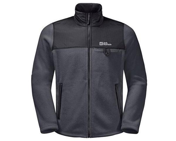 Jack Wolfskin Dna Grizzly Fz Erkek Outdoor Polar Ceket 1709982-6230 Gri - Image 1