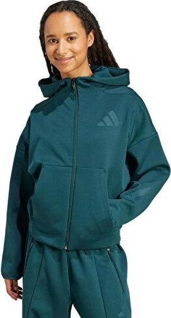 adidas W Z.N.E. Fz Kadın Günlük Ceket JW5321 Yeşil - Image 1