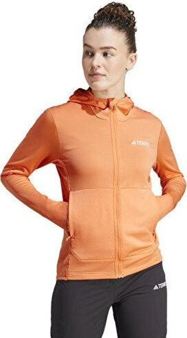 adidas W Xpr Lt Fl H J Kadın Outdoor Ceketi IQ3729 Turuncu - Image 1