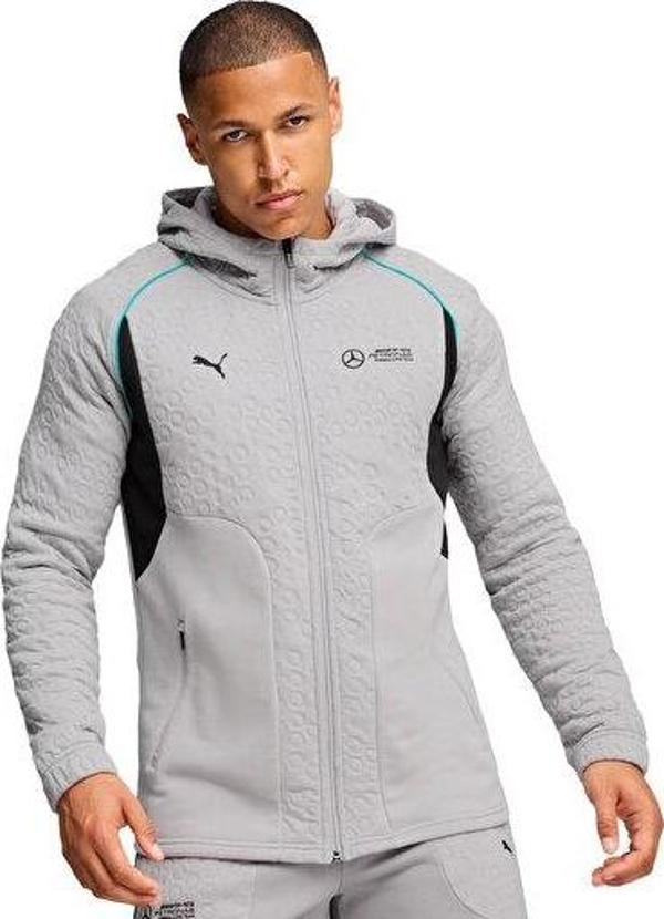 Puma MapF1 Hooded Sweat Jacket Erkek Günlük Ceket 62732102 Gri - Image 1