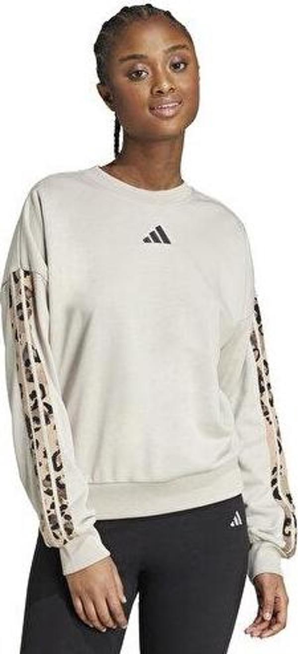 adidas W Aop Swt Kadın Günlük Sweatshirts JM1836 Krem - Image 1