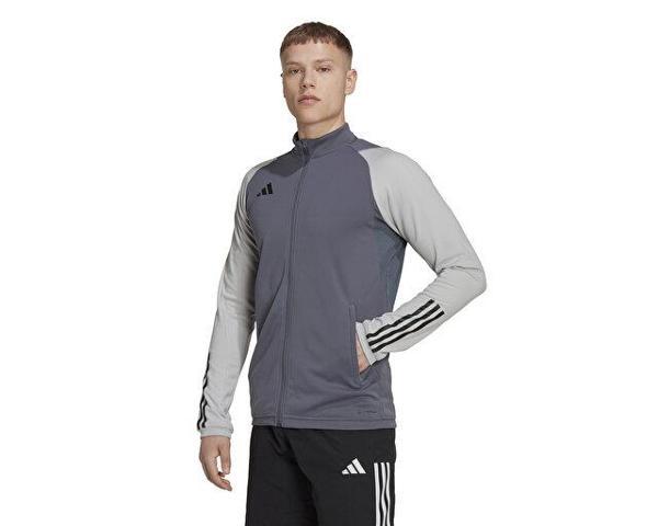 adidas Tiro23 C Tr Jkt Erkek Futbol Antrenman Ceketi HP1908 Gri - Image 1