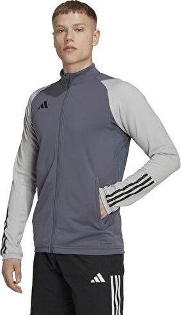 adidas Tiro23 C Tr Jkt Erkek Futbol Antrenman Ceketi HP1908 Gri - Image 1