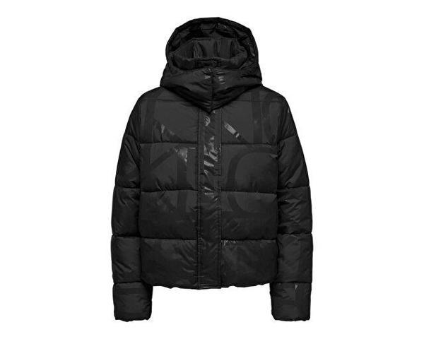 Only Onlmercedes Aop Puffer Kadın Günlük Mont 15326045-BLACK Siyah - Image 1