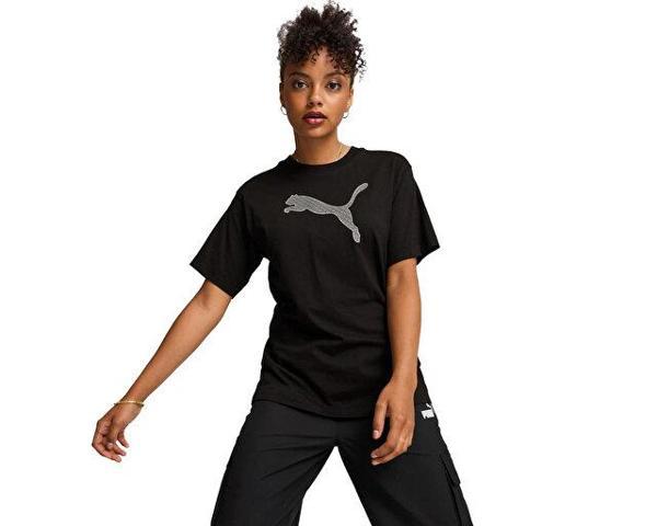 Puma Her Graphic Tee Kadın Günlük Tişört 68161901 Siyah - Image 1