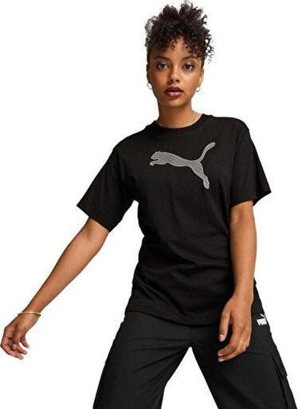 Puma Her Graphic Tee Kadın Günlük Tişört 68161901 Siyah - Image 1