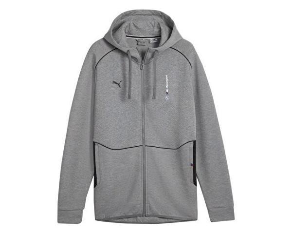 Puma Bmw Mms Hooded Sweat Jacket Erkek Günlük Ceket 62414403 Gri - Image 1
