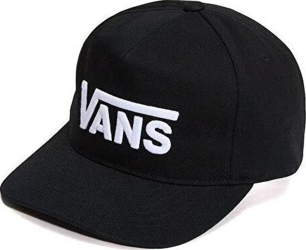 Vans Drop V Logo Snapback Şapka VN000QAHBLK1 Siyah - Image 1