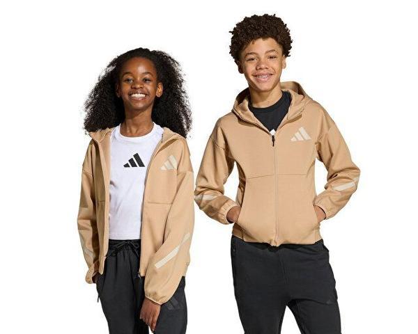 adidas J Z.N.E.Fz Çocuk Günlük Ceket JW4004 Krem - Image 1