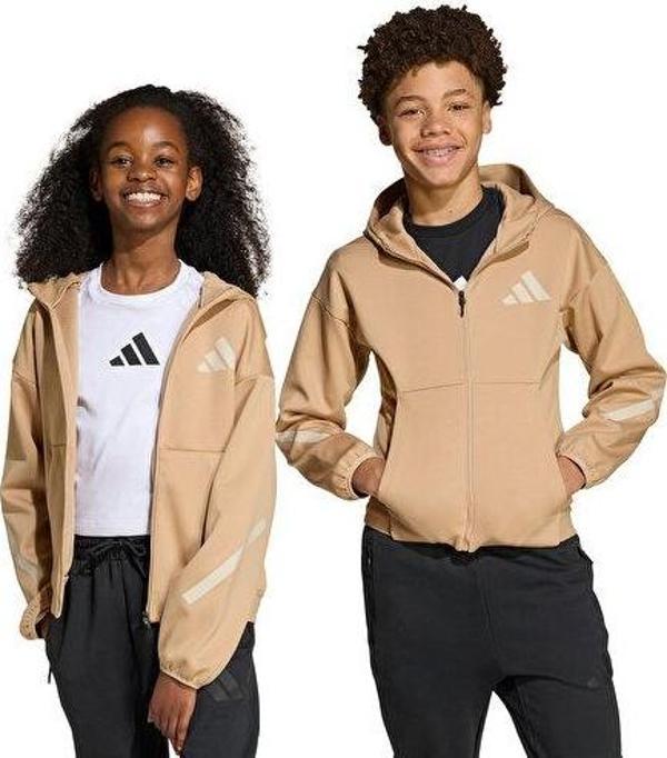 adidas J Z.N.E.Fz Çocuk Günlük Ceket JW4004 Krem - Image 1